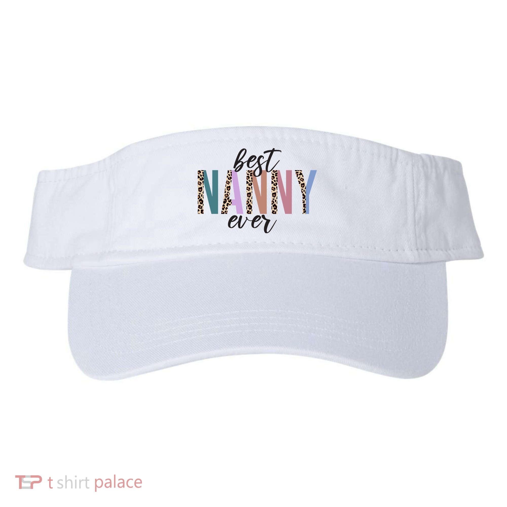 Best Nanny Ever Cheetah Cute Gift Visor