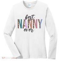 Best Nanny Ever Cheetah Cute Gift Women's Long Sleeve Shirt thumb 0