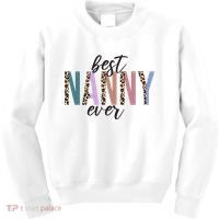 Best Nanny Ever Cheetah Cute Gift Kids Sweatshirt thumb 0