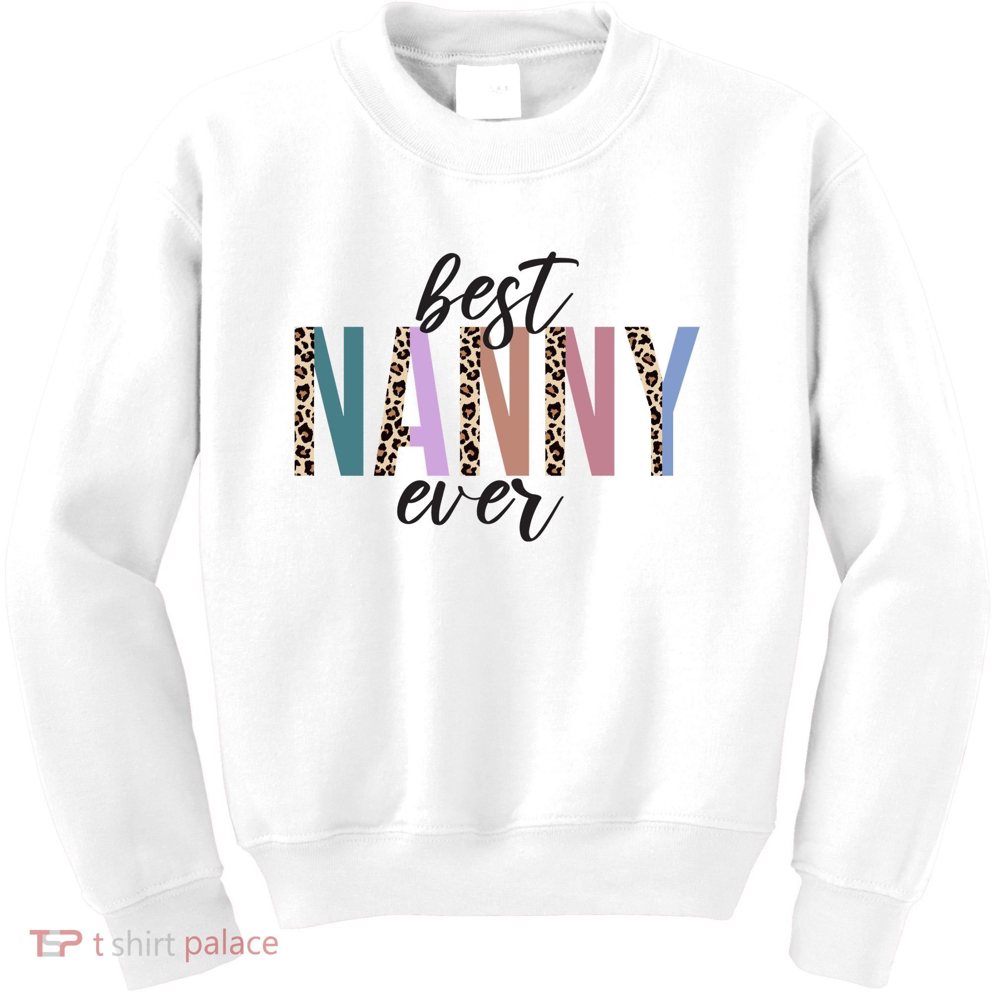 Best Nanny Ever Cheetah Cute Gift Kids Sweatshirt