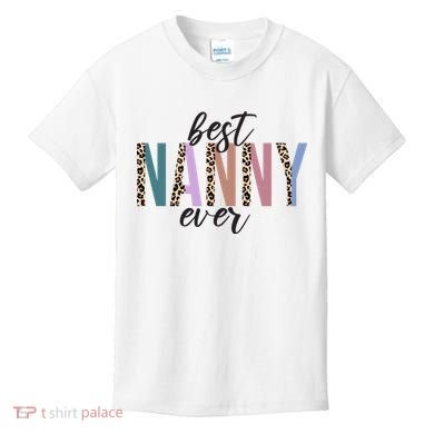 Best Nanny Ever Cheetah Cute Gift Kids T-Shirt
