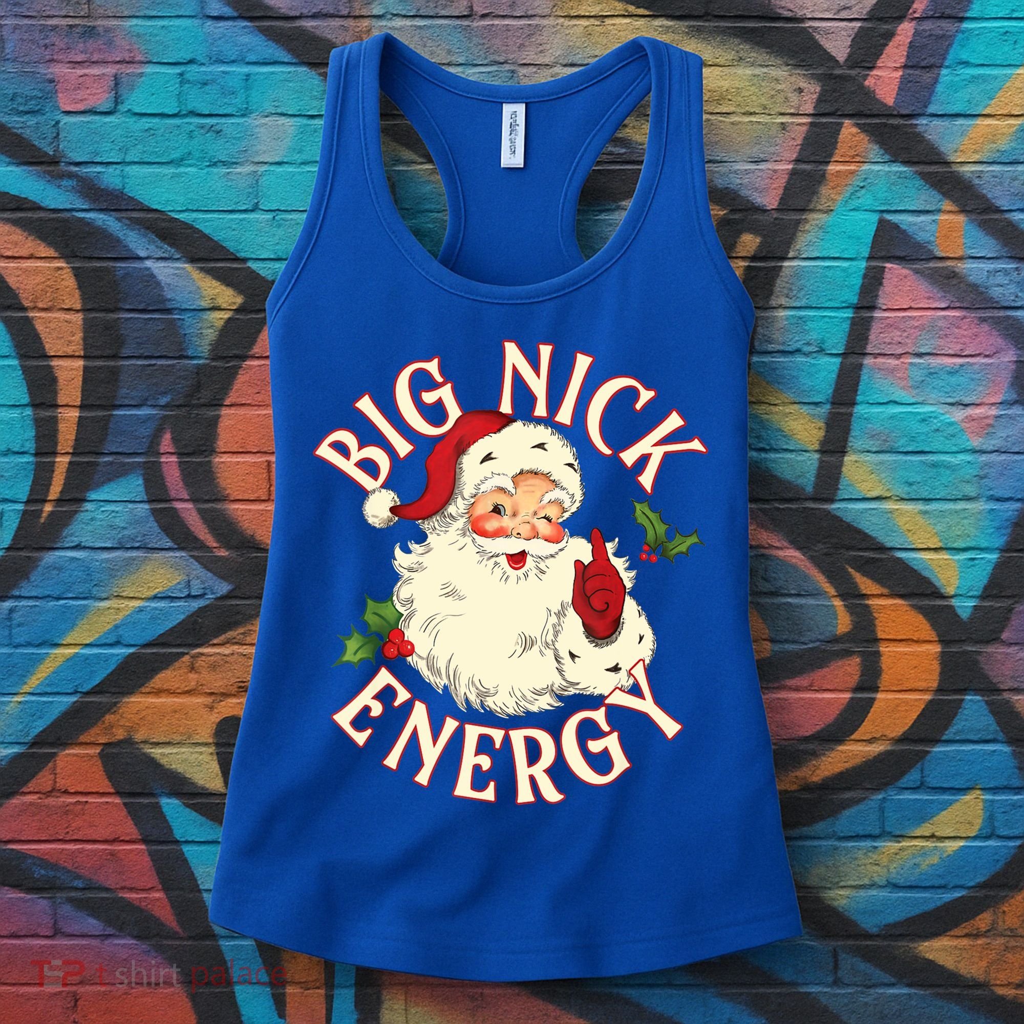 Big Nick Energy Funny Xmas Christmas Great Gift Women's Tank Top