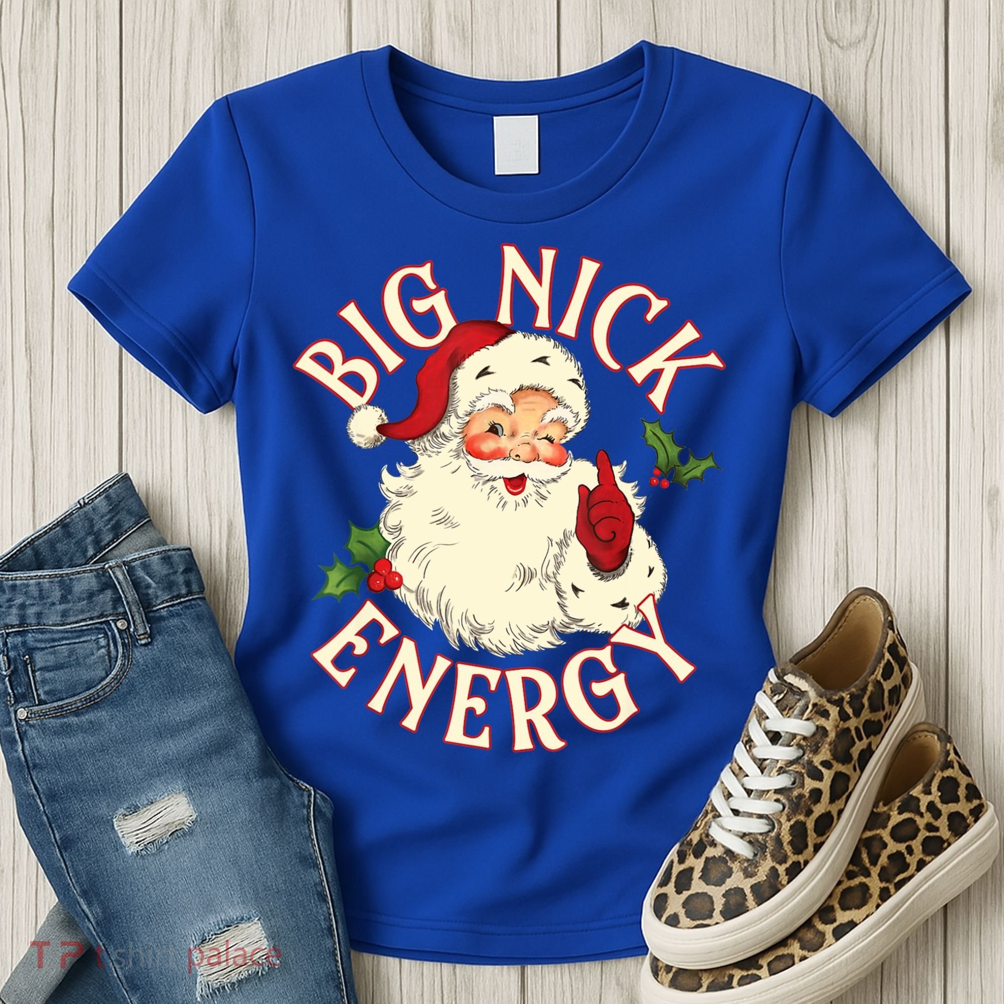 Big Nick Energy Funny Xmas Christmas Great Gift Women's T-Shirt