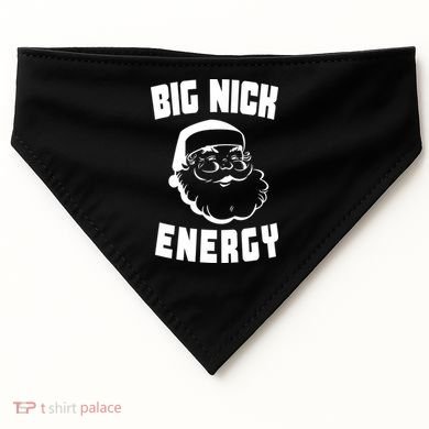 Big Nick Energy Funny Santa Claus USA-Made Doggie Bandana