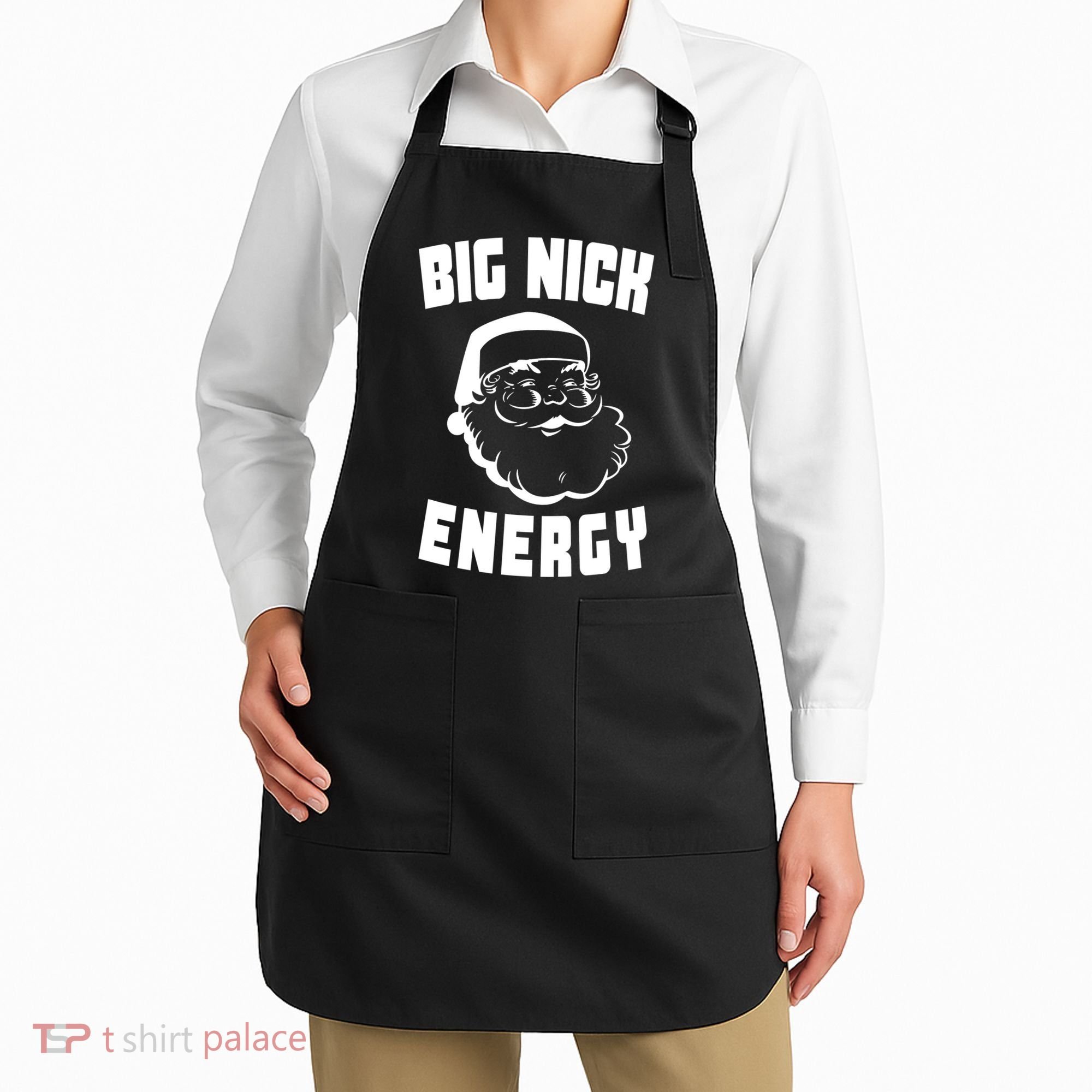 Big Nick Energy Funny Santa Claus Apron