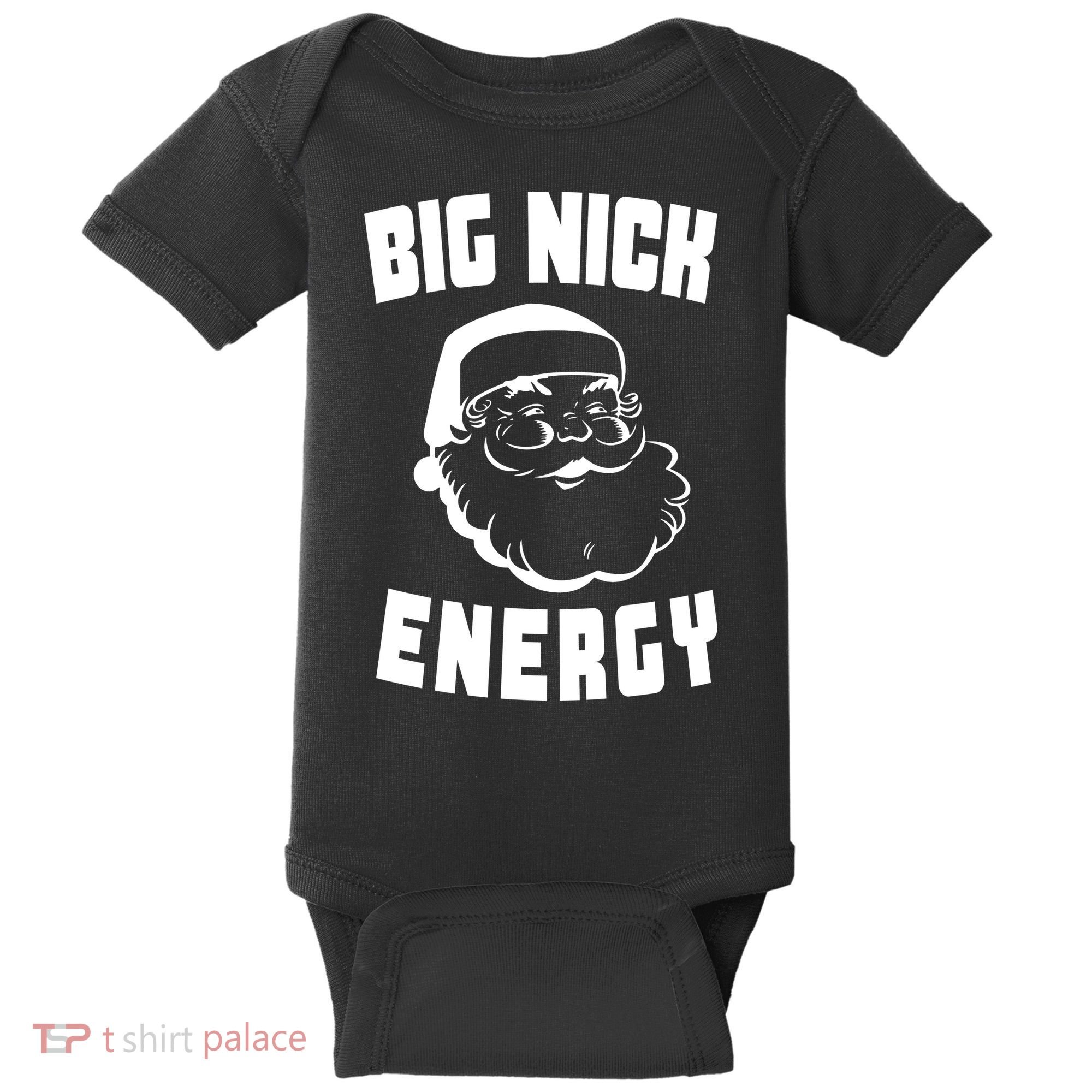 Big Nick Energy Funny Santa Claus Baby Bodysuit