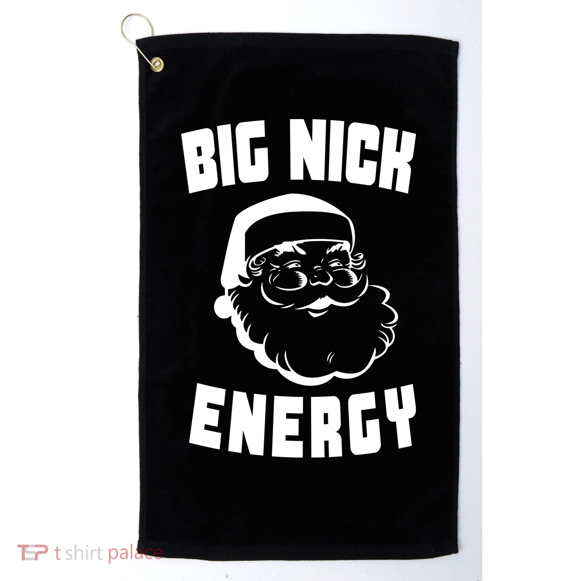 Big Nick Energy Funny Santa Claus Golf Towel