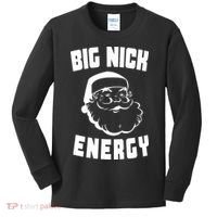 Big Nick Energy Funny Santa Claus Kids Long Sleeve Shirt thumb 0