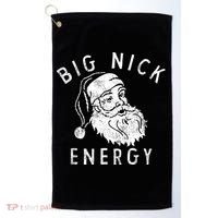 Big Nick Energy Sweatshirt Funny Xmas Fat Santa Claus Golf Towel thumb 0
