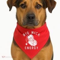 Big Nick Energy Sweatshirt Funny Xmas Fat Santa Claus USA-Made Doggie Bandana thumb 1
