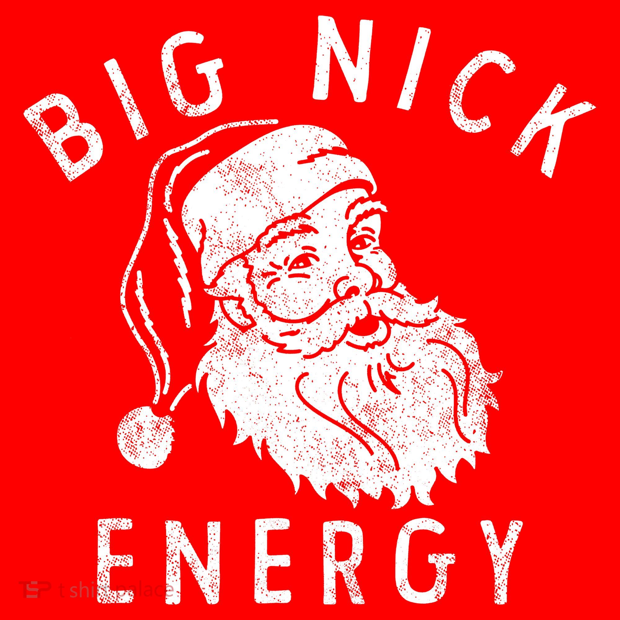 Big Nick Energy Sweatshirt Funny Xmas Fat Santa Claus USA-Made Doggie Bandana