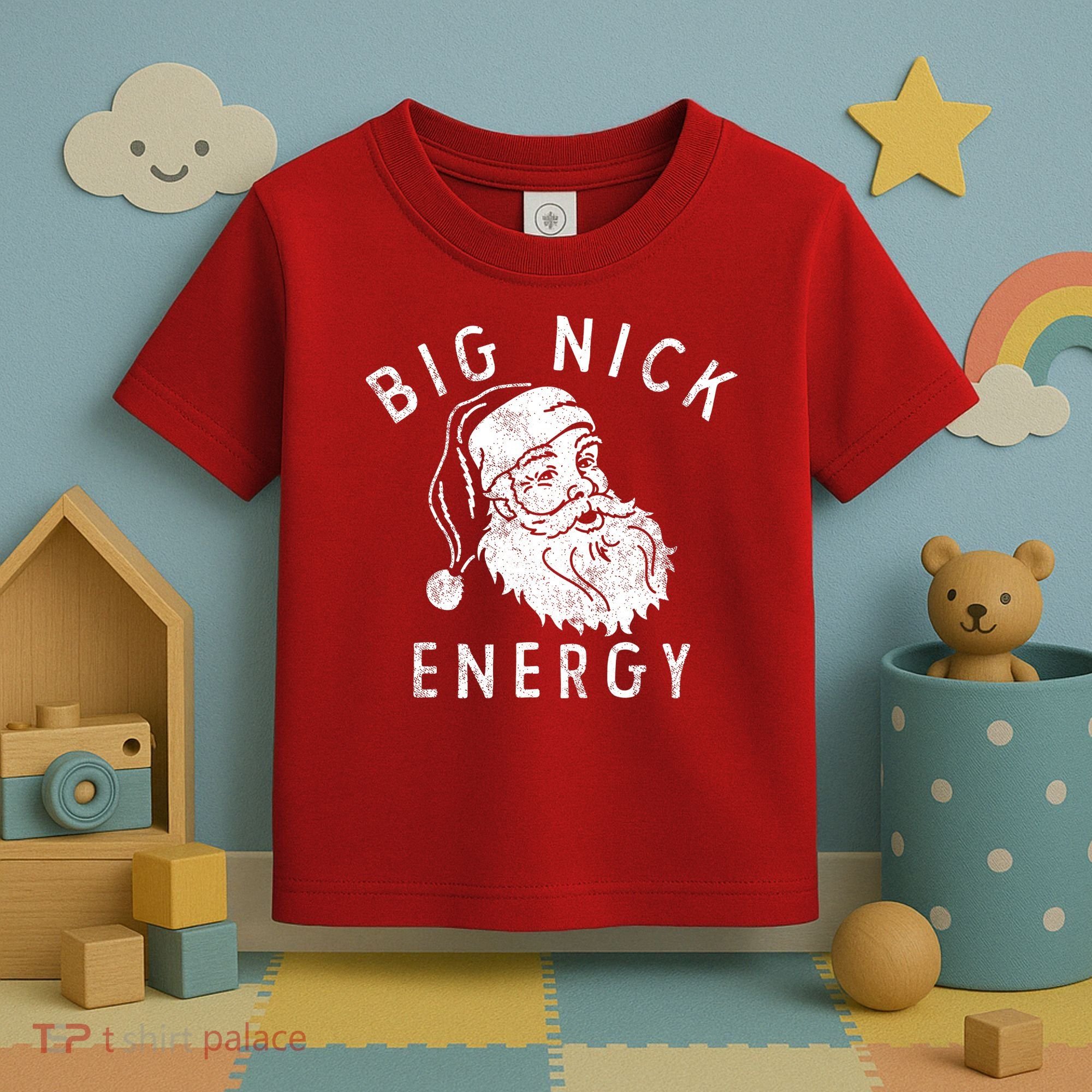 Big Nick Energy Sweatshirt Funny Xmas Fat Santa Claus Toddler T-Shirt
