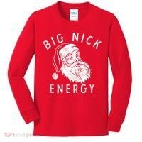 Big Nick Energy Sweatshirt Funny Xmas Fat Santa Claus Kids Long Sleeve Shirt thumb 0