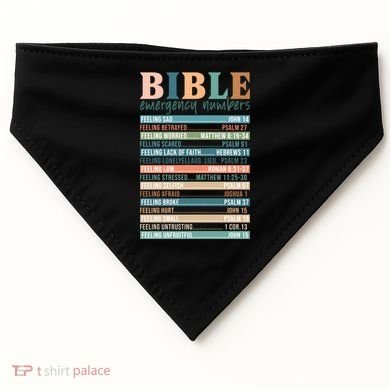 Bible Nutrition Emergency Numbers USA-Made Doggie Bandana