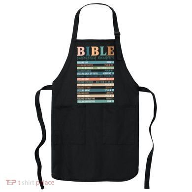 Bible Nutrition Emergency Numbers Apron