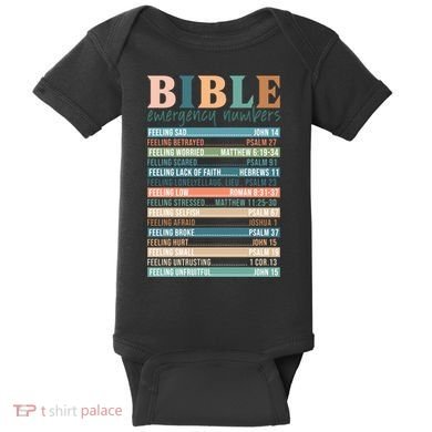 Bible Nutrition Emergency Numbers Baby Bodysuit
