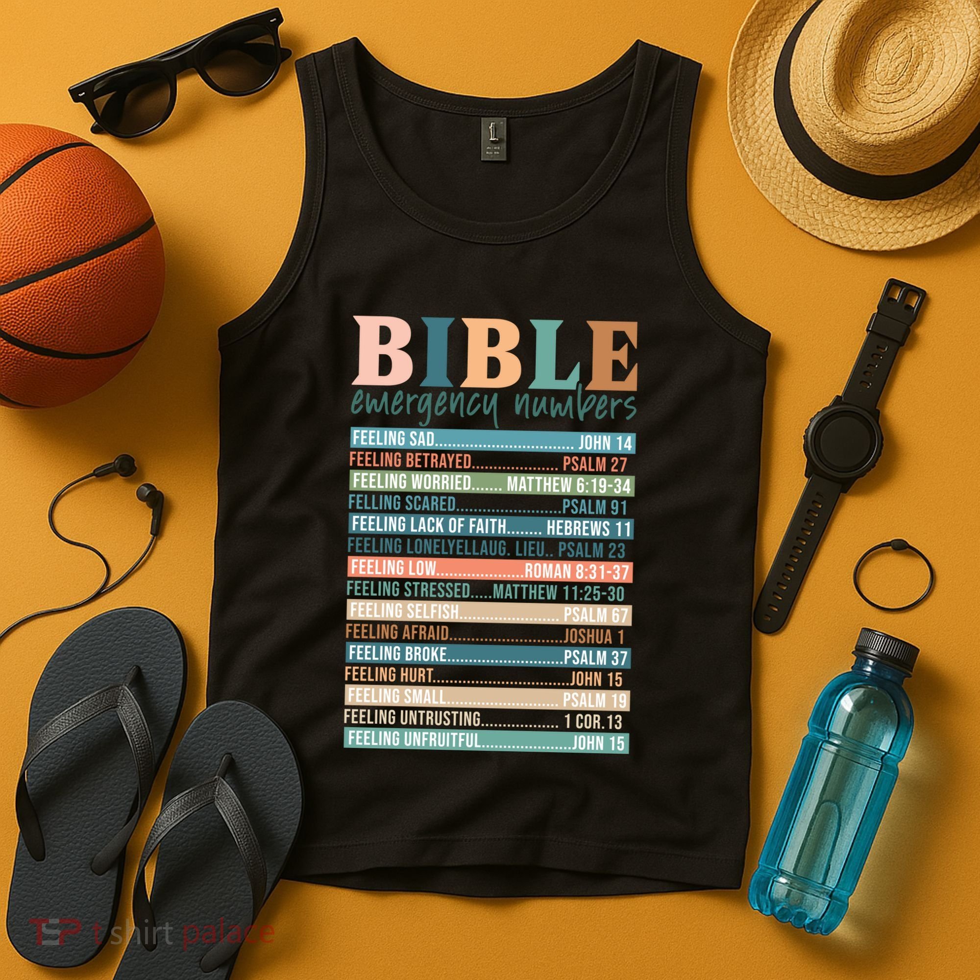 Bible Nutrition Emergency Numbers Tank Top