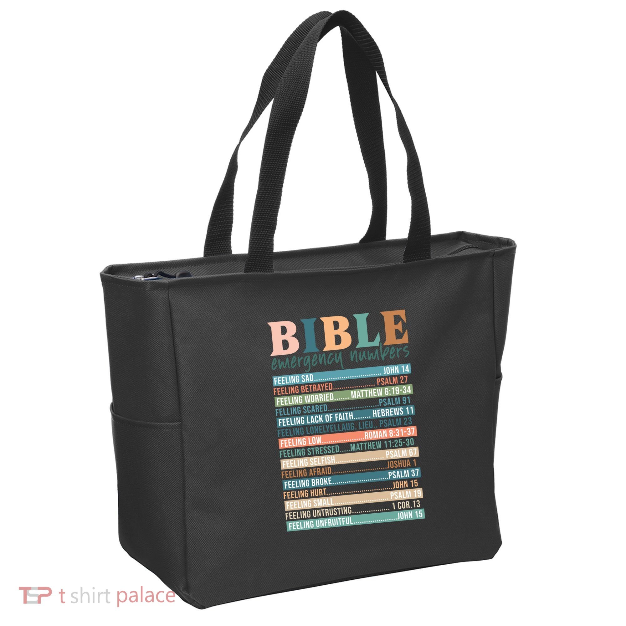 Bible Nutrition Emergency Numbers Tote Bag