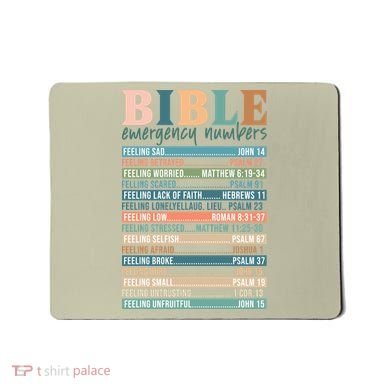 Bible Nutrition Emergency Numbers Mousepad