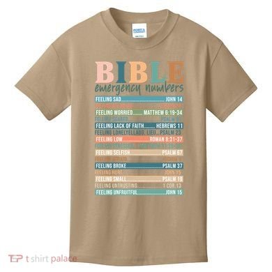 Bible Nutrition Emergency Numbers Kids T-Shirt