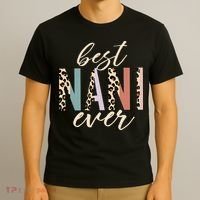Best Nani Ever Gifts Leopard Print Mothers Day T-Shirt thumb 3