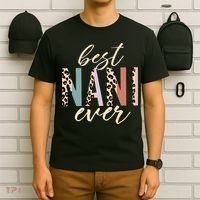 Best Nani Ever Gifts Leopard Print Mothers Day T-Shirt thumb 6