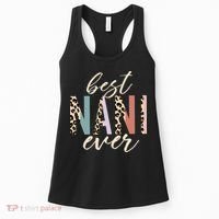 Best Nani Ever Gifts Leopard Print Mothers Day Women's Tank Top thumb 0
