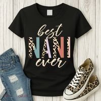 Best Nani Ever Gifts Leopard Print Mothers Day Women's T-Shirt thumb 3