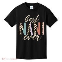 Best Nani Ever Gifts Leopard Print Mothers Day Kids T-Shirt thumb 0