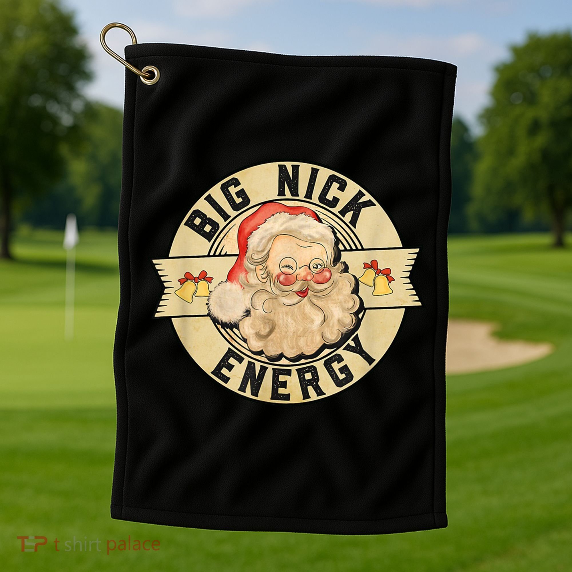 Big Nick Energy Retro Stamped Logo Golf Towel