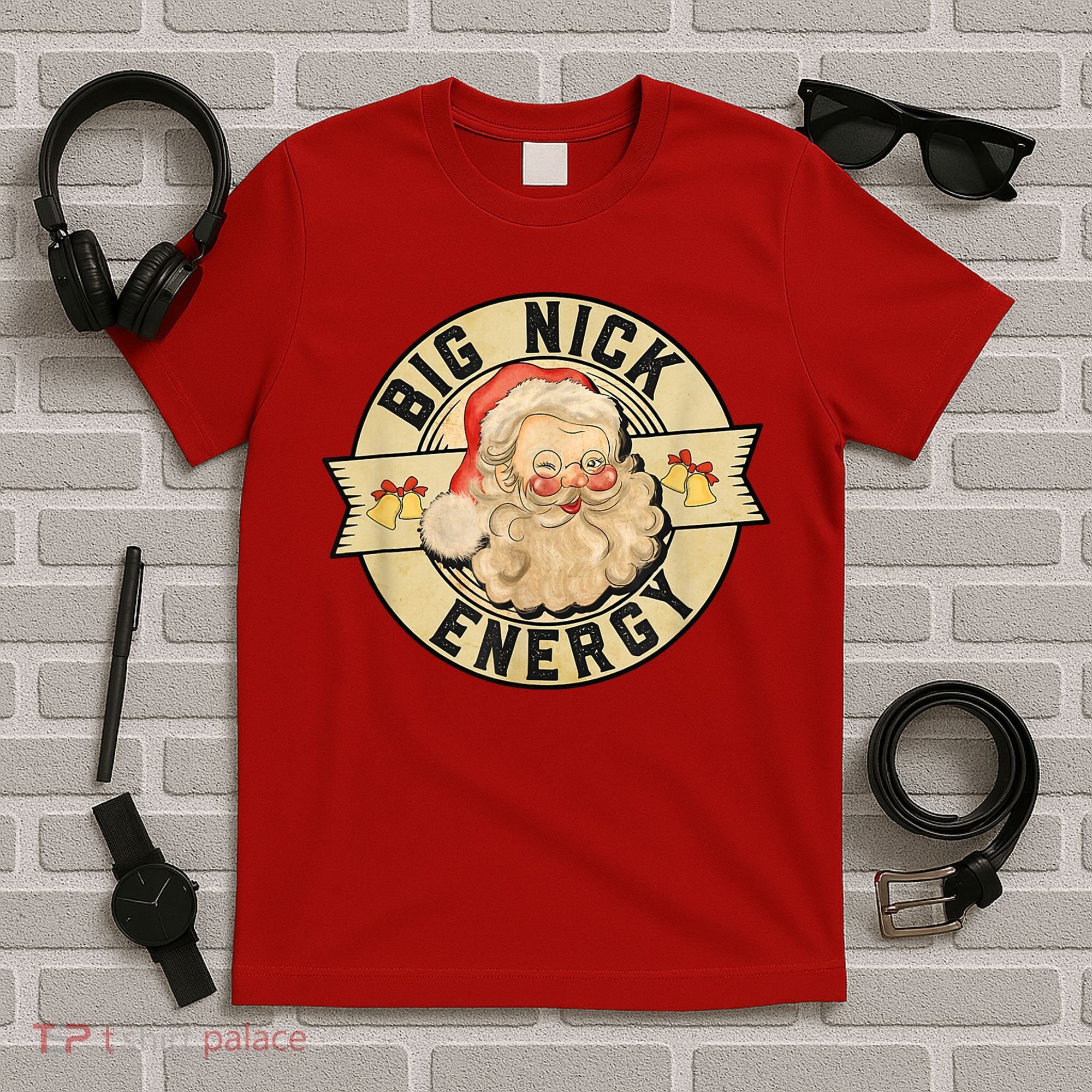 Big Nick Energy Retro Stamped Logo T-Shirt
