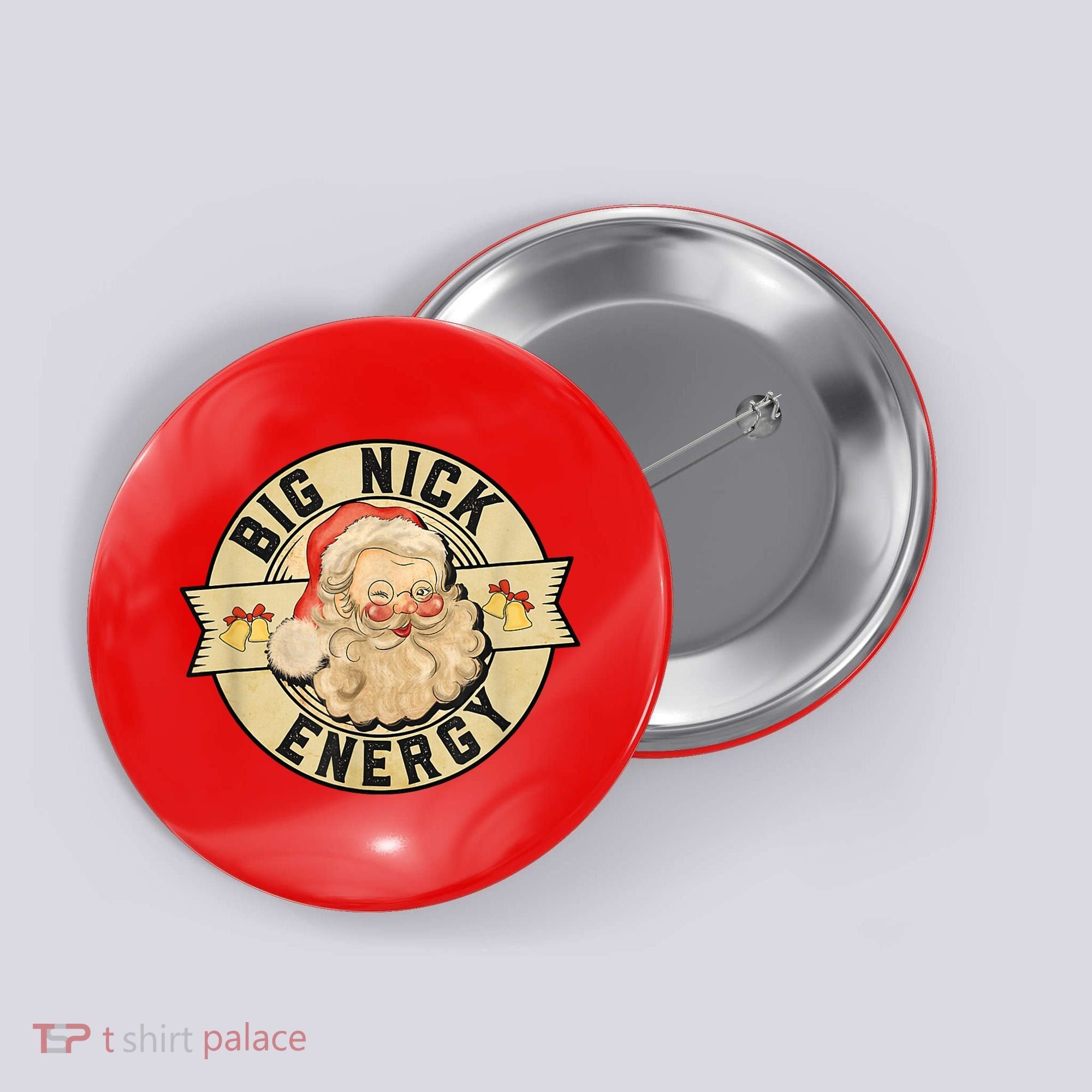 Big Nick Energy Retro Stamped Logo Button