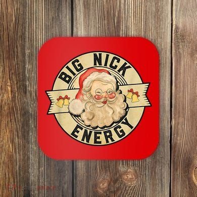 Big Nick Energy Retro Stamped Logo Coaster