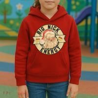Big Nick Energy Retro Stamped Logo Kids Hoodie thumb 3