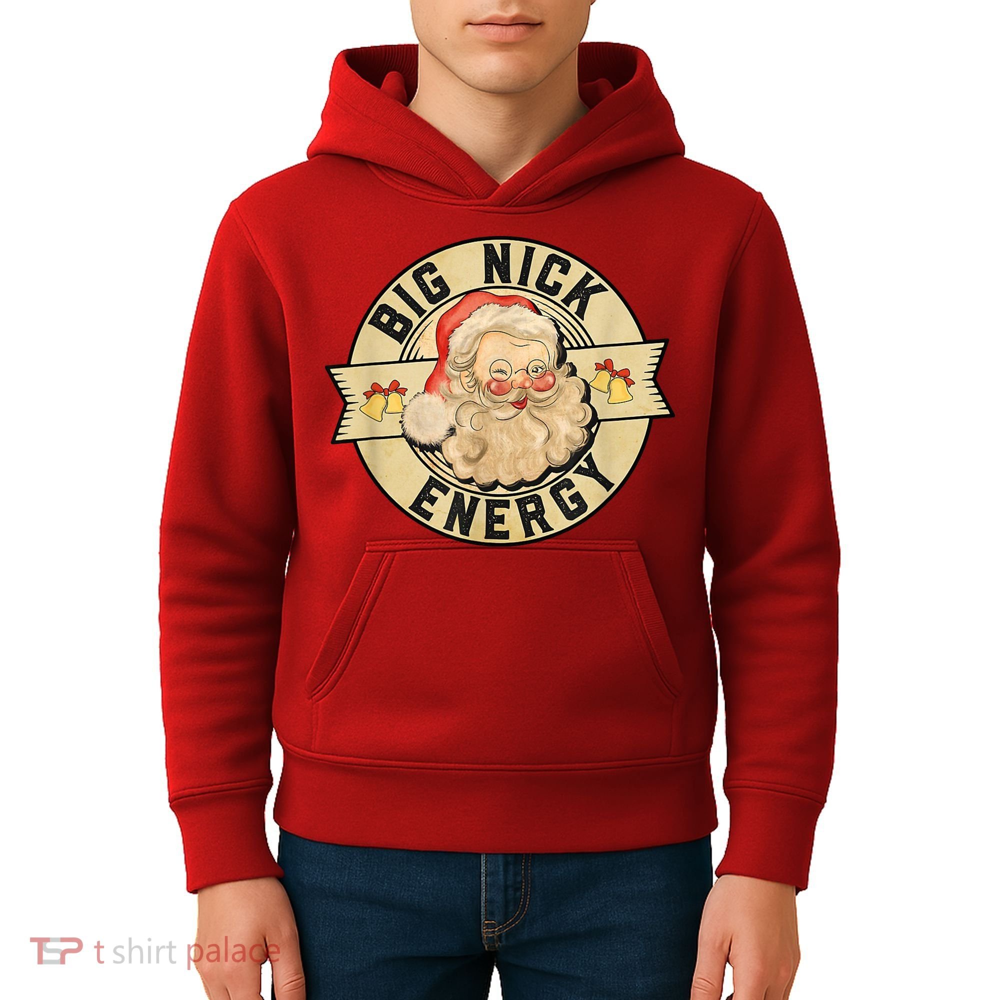 Big Nick Energy Retro Stamped Logo Kids Hoodie