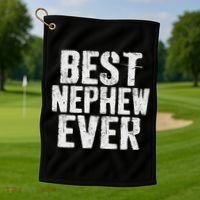 Best Nephew Ever Funny Nephew Golf Towel thumb 1