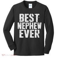 Best Nephew Ever Funny Nephew Kids Long Sleeve Shirt thumb 0