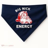 Big Nick Energy Funny Xmas Fat Santa Claus Saint Nicholas USA-Made Doggie Bandana thumb 0