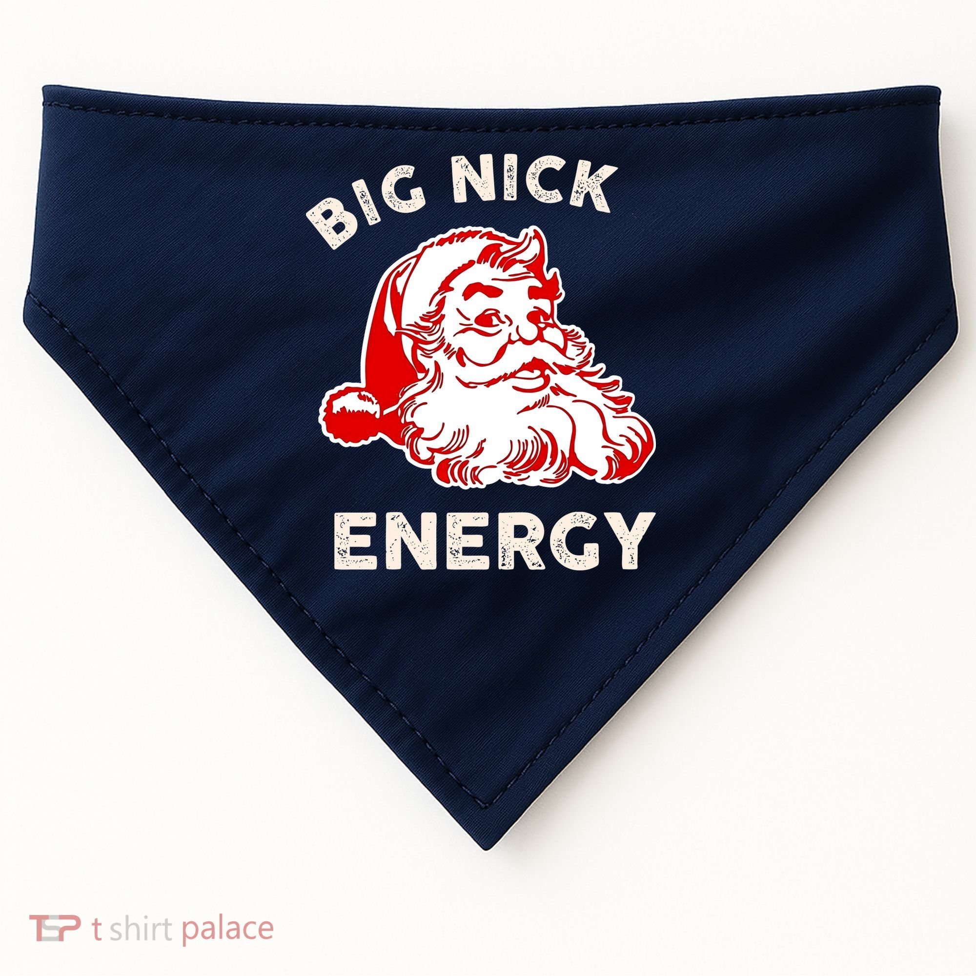 Big Nick Energy Funny Xmas Fat Santa Claus Saint Nicholas USA-Made Doggie Bandana