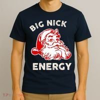 Big Nick Energy Funny Xmas Fat Santa Claus Saint Nicholas T-Shirt thumb 3