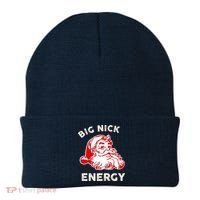 Big Nick Energy Funny Xmas Fat Santa Claus Saint Nicholas Beanie thumb 0