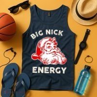 Big Nick Energy Funny Xmas Fat Santa Claus Saint Nicholas Tank Top thumb 4