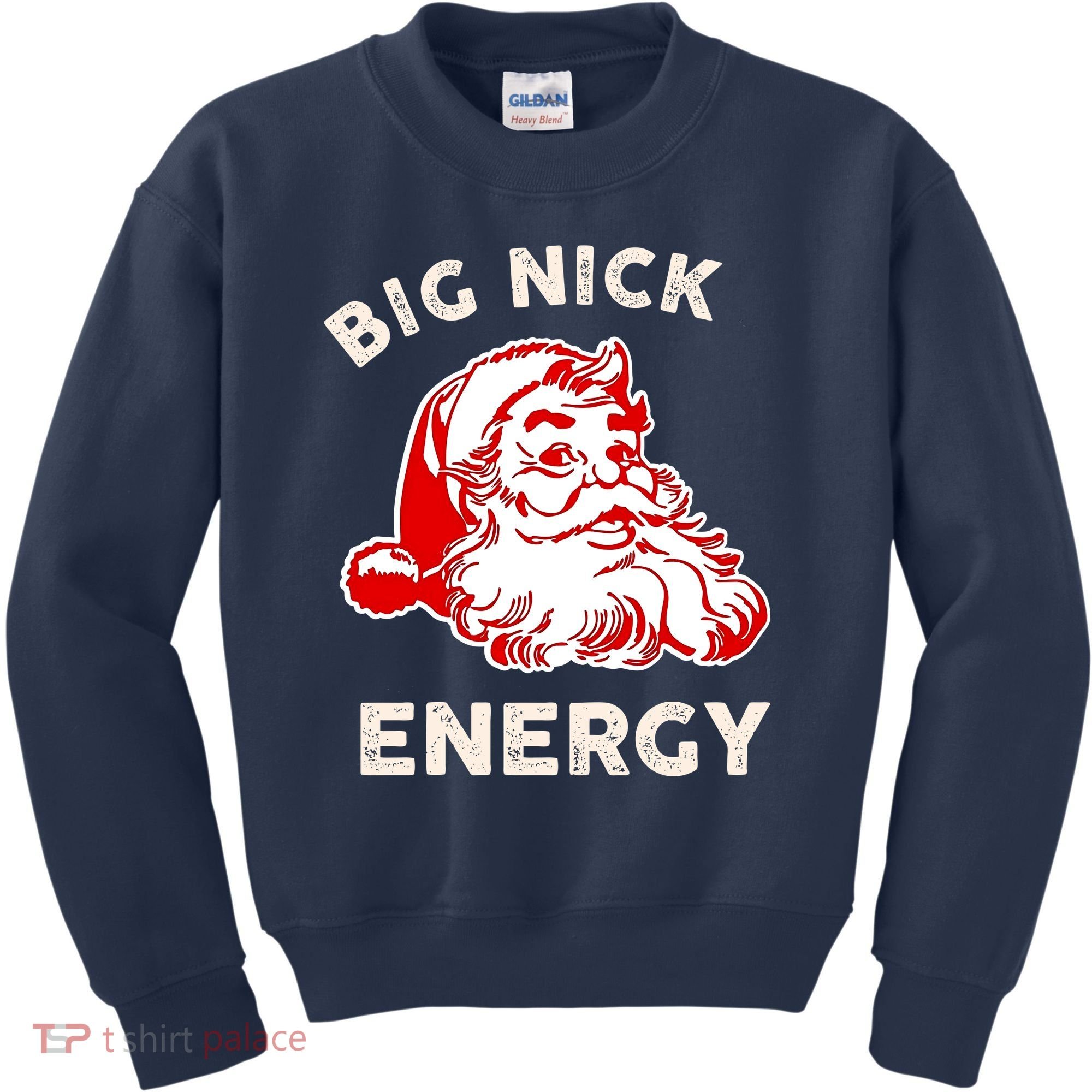 Big Nick Energy Funny Xmas Fat Santa Claus Saint Nicholas Kids Sweatshirt
