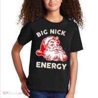 Big Nick Energy Funny Xmas Fat Santa Claus Saint Nicholas Kids T-Shirt thumb 2