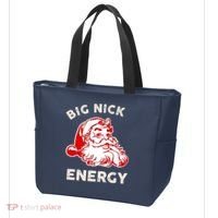 Big Nick Energy Funny Xmas Fat Santa Claus Saint Nicholas Tote Bag thumb 3