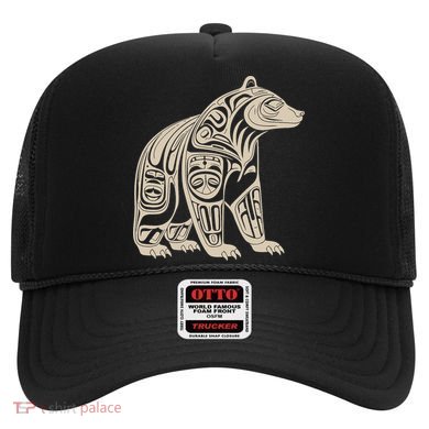 Bear Native Formline Art Salish Haida Tlingit Pacific Animal Hat