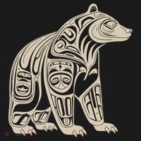 Bear Native Formline Art Salish Haida Tlingit Pacific Animal Visor thumb 3