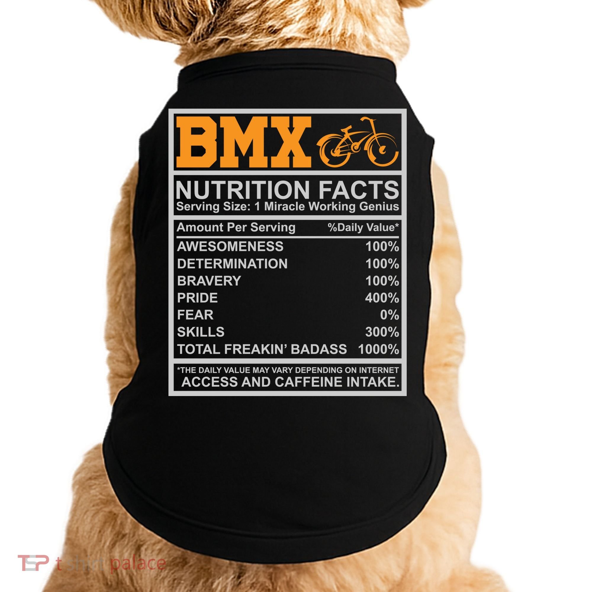 BMX Nutrition Facts Gift Cycling Doggie Tank