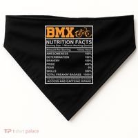 BMX Nutrition Facts Gift Cycling USA-Made Doggie Bandana thumb 0