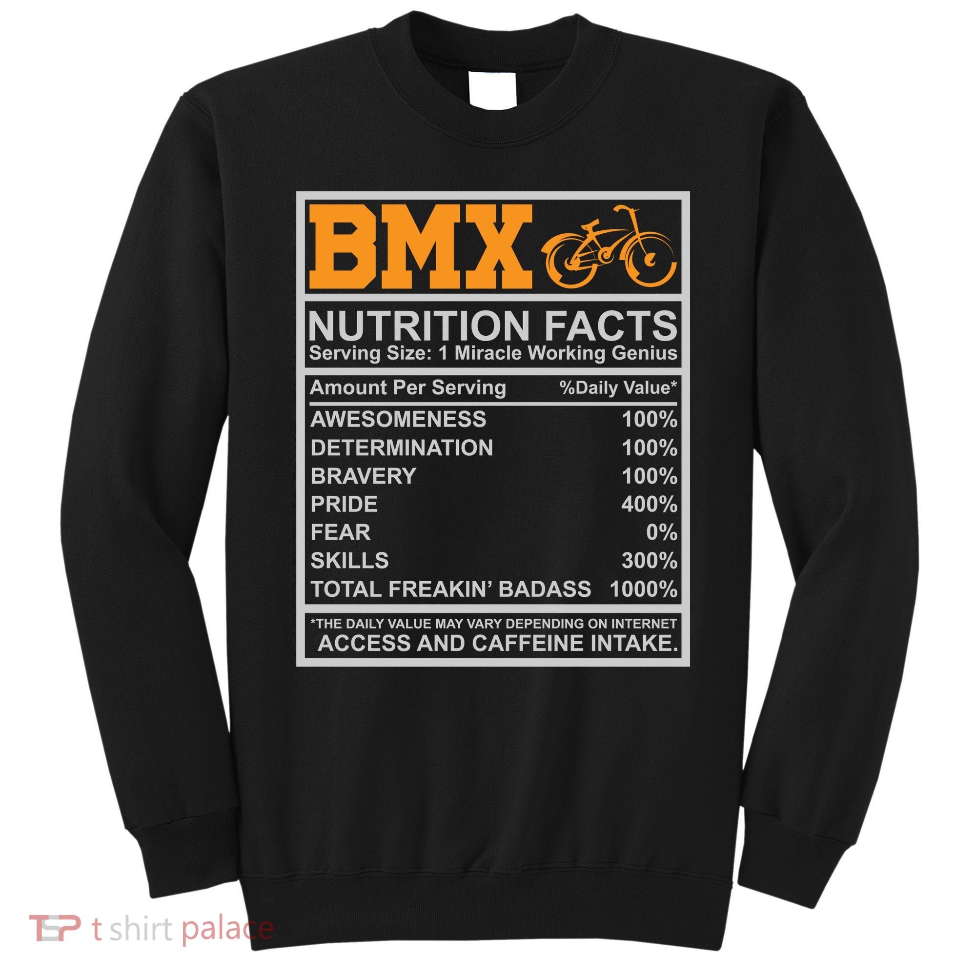 BMX Nutrition Facts Gift Cycling Sweatshirt